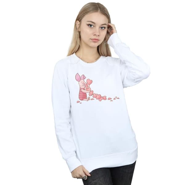 Disney Dam/Tjej Winnie The Pooh Nasse Hjärterkedja Sweatshirt