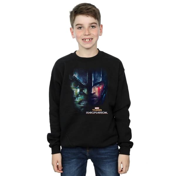Marvel Pojkar Thor Ragnarok Hulk Sweatshirt med delat ansikte