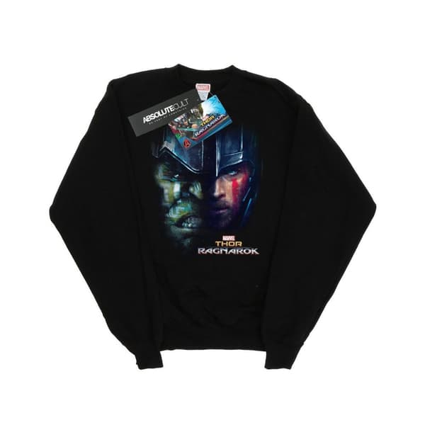 Marvel Pojkar Thor Ragnarok Hulk Sweatshirt med delat ansikte Black 5-6 Years