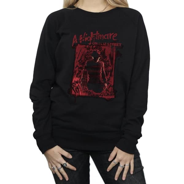 A Nightmare On Elm Street Dam/Tjej Freddy Silhouette Sweatshirt
