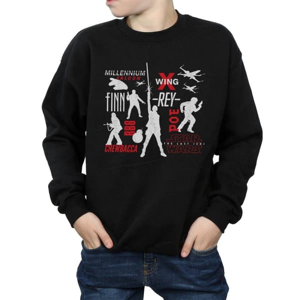 Star Wars Pojkar The Last Jedi Rebellion Silhouettes Sweatshirt