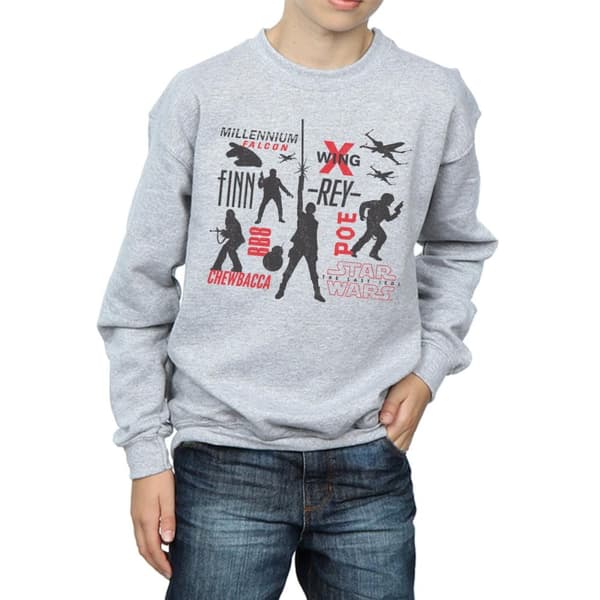 Star Wars Pojkar The Last Jedi Rebellion Silhouettes Sweatshirt