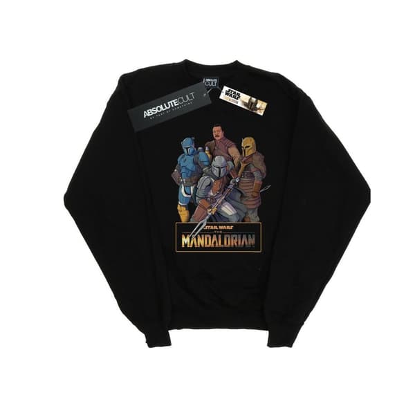 Star Wars Sweatshirt med collage av karaktärer från The Mandalorian för pojkar