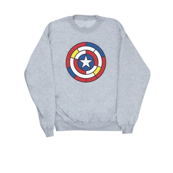Marvel Womens/Ladies Captain America Stained Glass Shield Sweatshirt