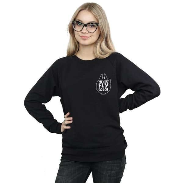 Star Wars Womens/Ladies Never Fly Solo Sweatshirt