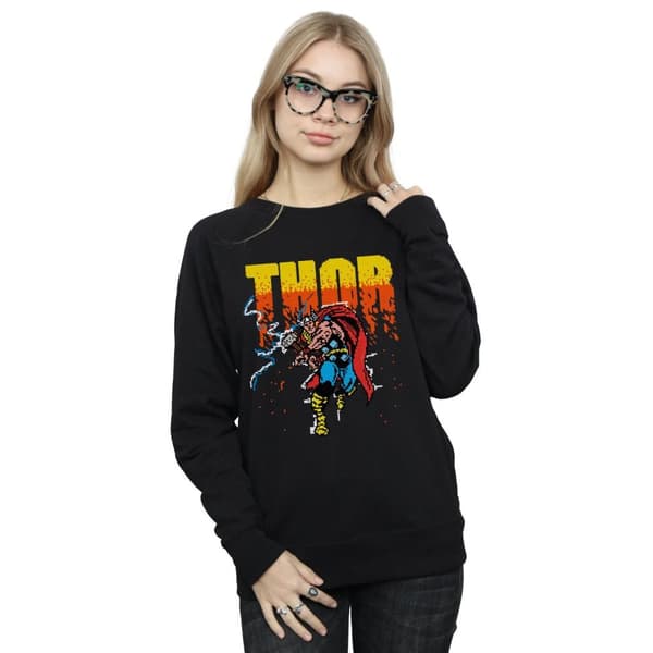 Marvel Womens/Ladies Thor Pixelated Sweatshirt