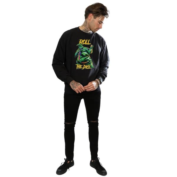 Disney Mens Nightmare Before Christmas Oogie Boogie Dice Sweatshirt