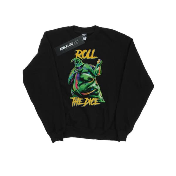 Disney Mens Nightmare Before Christmas Oogie Boogie Dice Sweatshirt Black M