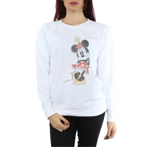 Disney Womens/Ladies Minnie Mouse Offset Sweatshirt