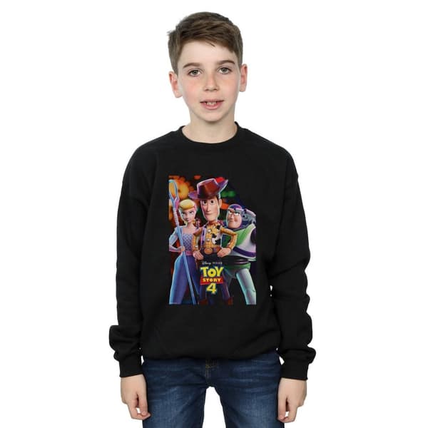 Disney Boys Toy Story 4 Buzz Woody And Bo Peep Poster Sweatshirt