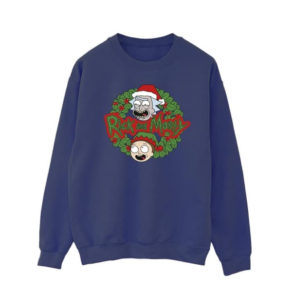 Rick And Morty Sweatshirt med julkrans för herrar