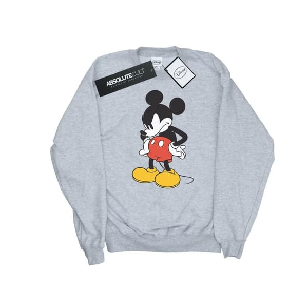Disney Mens Mickey Mouse Angry Look Down Sweatshirt