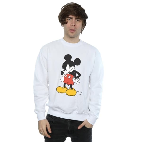 Disney Mens Mickey Mouse Angry Look Down Sweatshirt
