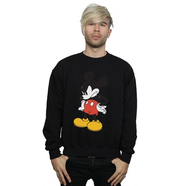 Disney Mens Mickey Mouse Angry Look Down Sweatshirt