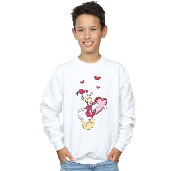 Disney Pojkar Donald Duck Love Heart Sweatshirt