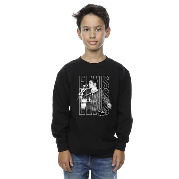 Elvis Boys Triple Logo Portrait Sweatshirt
