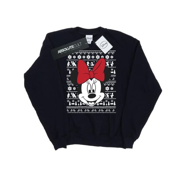 Disney Womens/Ladies Mickey Mouse Christmas Head Sweatshirt