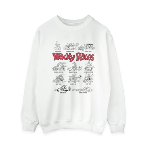 Wacky Races Sweatshirt med biluppställning för kvinnor/damer