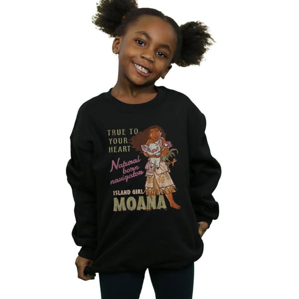 Disney Girls Moana Natural Born Navigator Sweatshirt