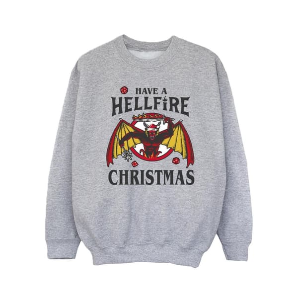 Netflix Girls Stranger Things Hellfire Christmas Sweatshirt