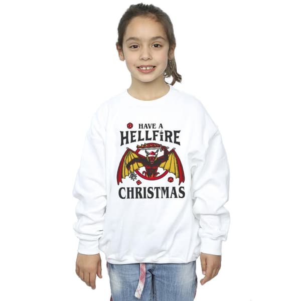 Netflix Girls Stranger Things Hellfire Christmas Sweatshirt