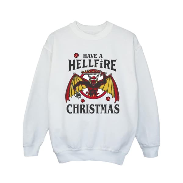 Netflix Girls Stranger Things Hellfire Christmas Sweatshirt