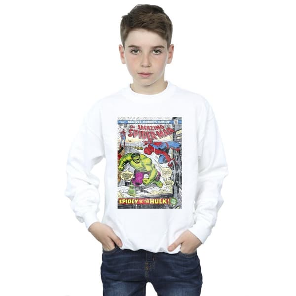 Marvel Boys Spider-Man VS Hulk Cover Sweatshirt