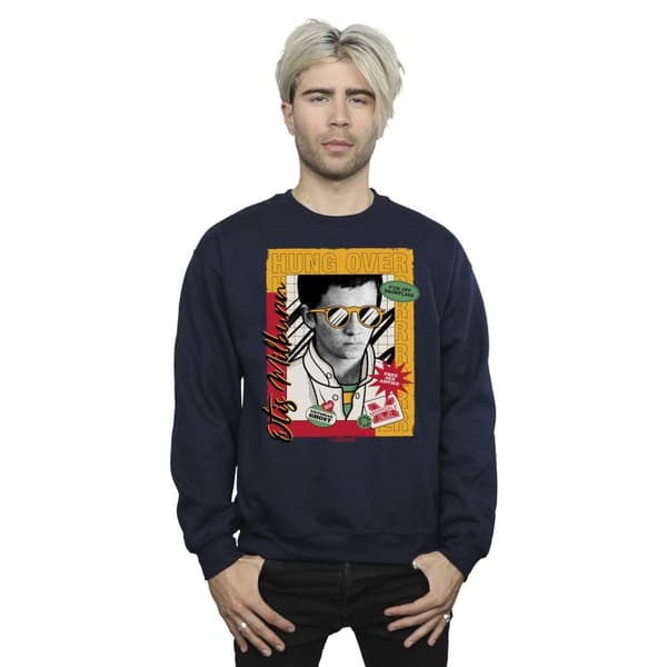 Netflix Mens Sex Education Otis Hung Over Collage Sweatshirt