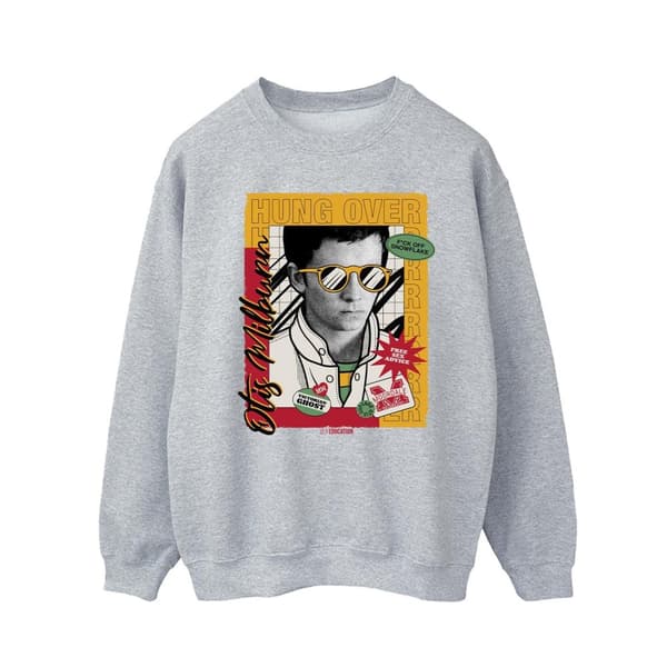 Netflix Mens Sex Education Otis Hung Over Collage Sweatshirt