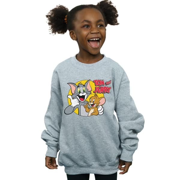 Tom And Jerry Sweatshirt med tummen upp för flickor