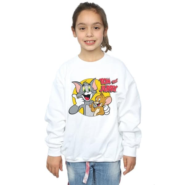 Tom And Jerry Sweatshirt med tummen upp för flickor