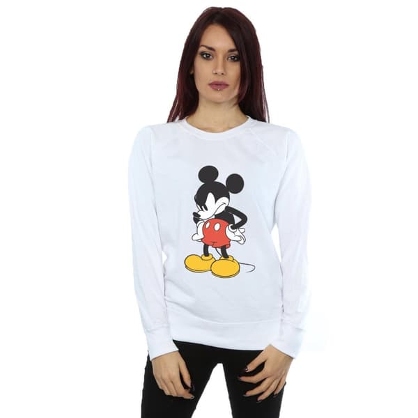Disney Womens/Ladies Mickey Mouse Angry Look Down Sweatshirt
