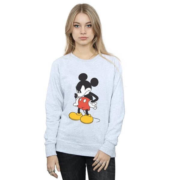 Disney Womens/Ladies Mickey Mouse Angry Look Down Sweatshirt