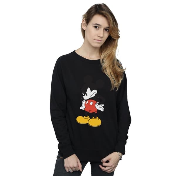 Disney Womens/Ladies Mickey Mouse Angry Look Down Sweatshirt