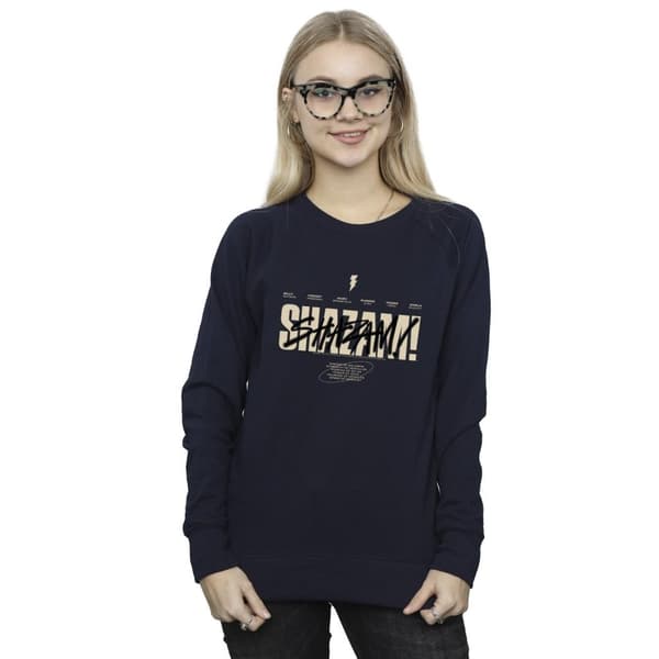 DC Comics Womens/Ladies Shazam Fury Of The Gods Vandalised Logo Sweatshirt