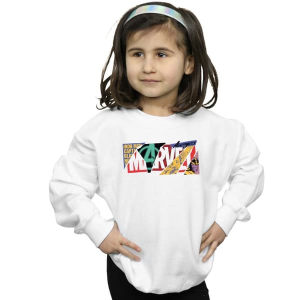Marvel Girls Collage Logo Sweatshirt