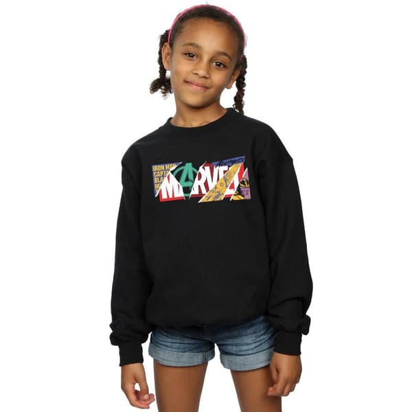 Marvel Girls Collage Logo Sweatshirt