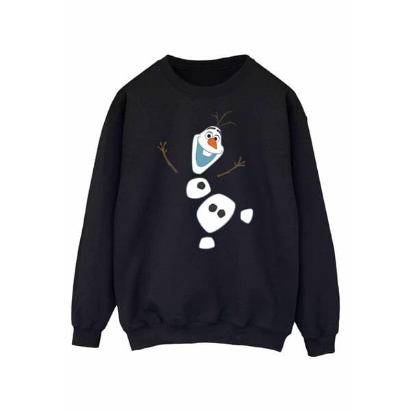 Disney Dam/Tjej Frozen Olaf Sweatshirt i dekonstruerad modell