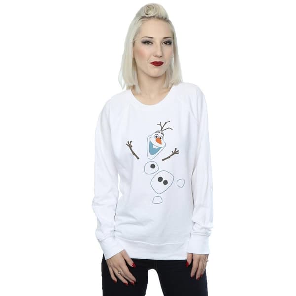 Disney Dam/Tjej Frozen Olaf Sweatshirt i dekonstruerad modell