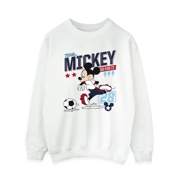 Disney Womens/Ladies Mickey Mouse Team Mickey Football Sweatshirt