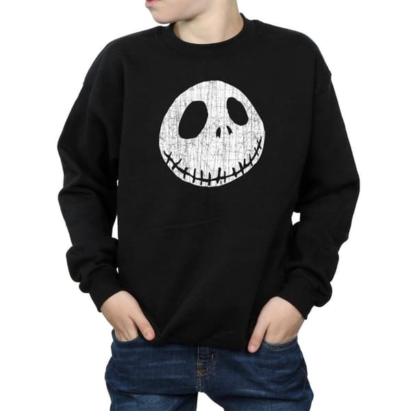 Disney Pojkar - Nightmare Before Christmas Jack - Sweatshirt med krackelerat ansikte