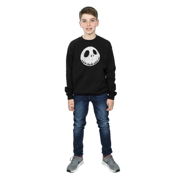 Disney Pojkar - Nightmare Before Christmas Jack - Sweatshirt med krackelerat ansikte