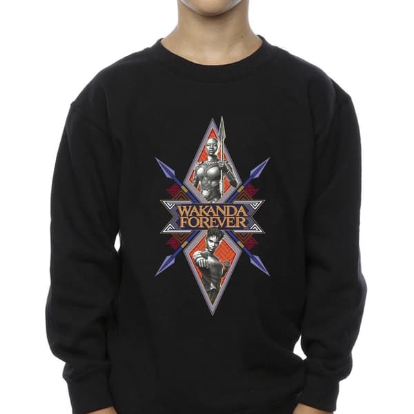 Marvel Wakanda Forever Tribal Spear Chest Sweatshirt för pojkar