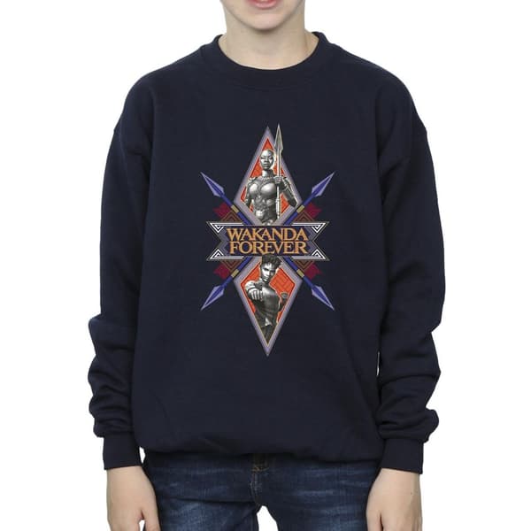 Marvel Wakanda Forever Tribal Spear Chest Sweatshirt för pojkar