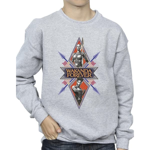 Marvel Wakanda Forever Tribal Spear Chest Sweatshirt för pojkar