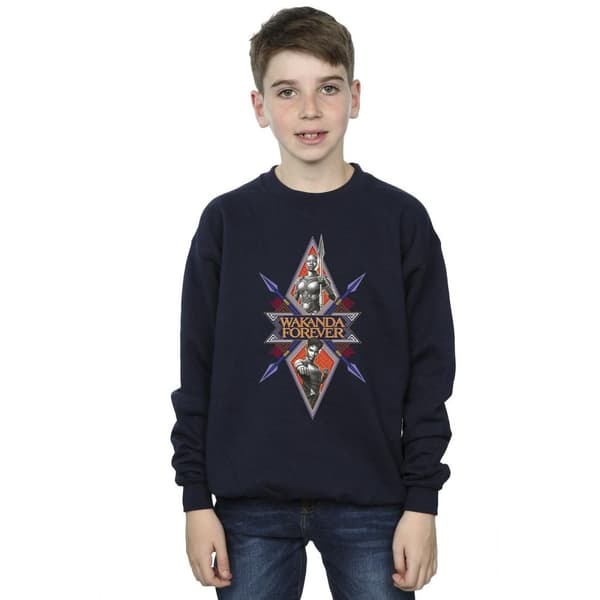 Marvel Wakanda Forever Tribal Spear Chest Sweatshirt för pojkar