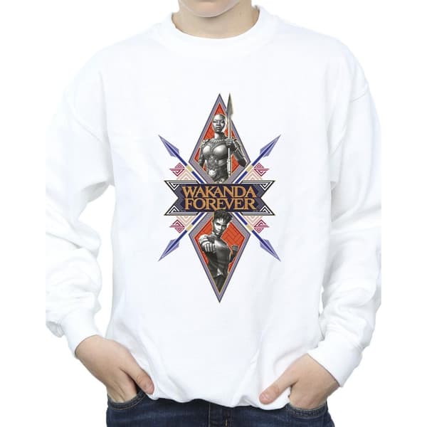 Marvel Wakanda Forever Tribal Spear Chest Sweatshirt för pojkar