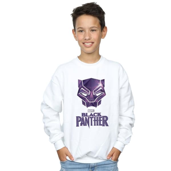 Marvel Boys Black Panther Mask Logo Sweatshirt
