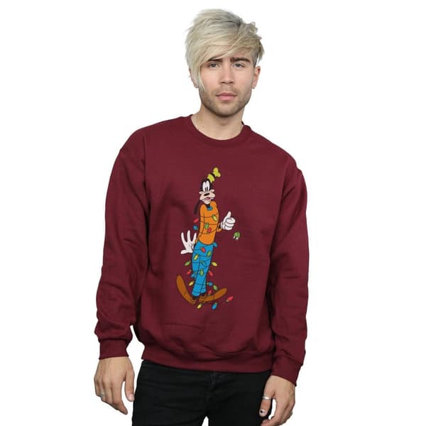 Disney Sweatshirt med Goofy-julljus för herrar