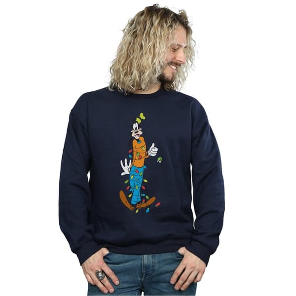 Disney Sweatshirt med Goofy-julljus för herrar